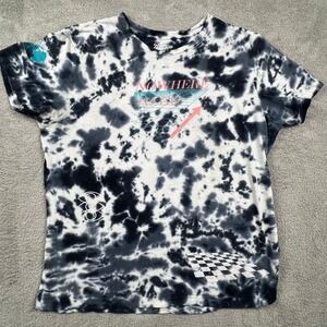 Brooklyn Cloth T-Shirt Mens Large Black White Tie Dye Nowhere To Go Graphic Tee